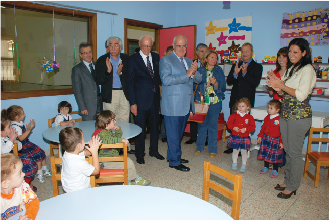 A cheerful visit with the youngest students at Lazar Najarian-Calouste Gulbenkian School. (2008); 