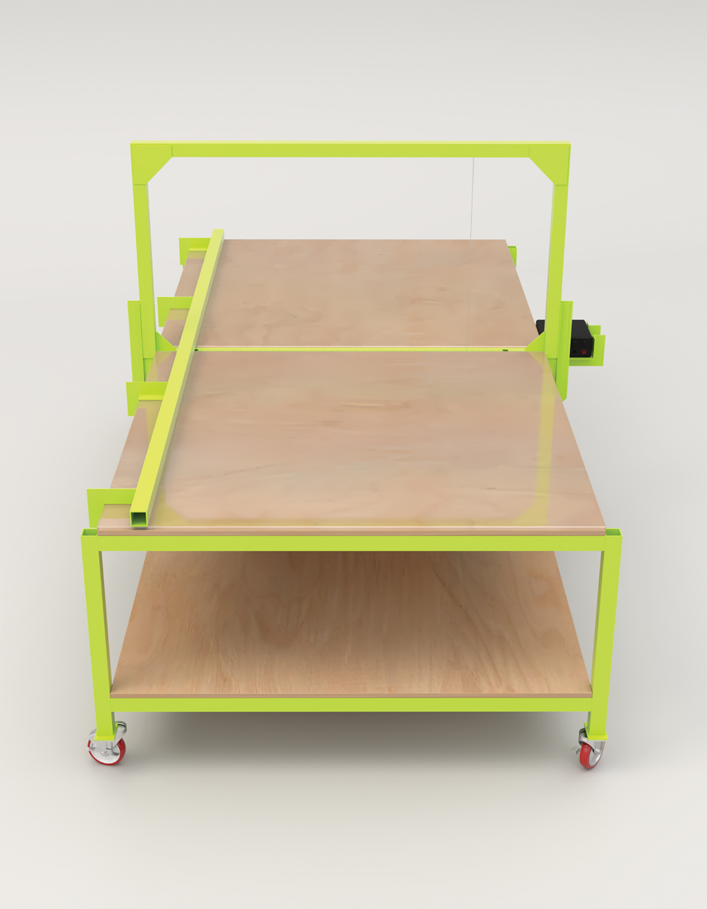 Ekmekjian designed The Wire Table, a custom piece of furniture that acts as a machine to cut EPS foam in one inch increments.