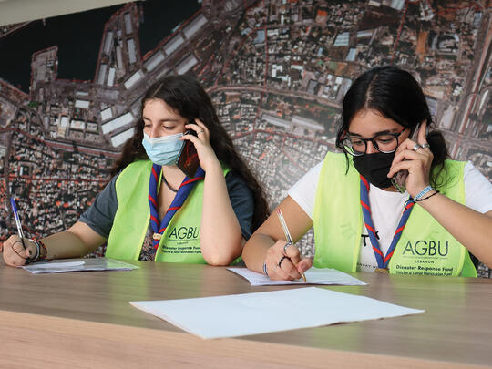After the 2020 explosion in Lebanon, AGBU’s Disaster Unit set up a 24 hour Hotline. 