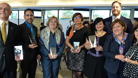 Award recipients (from left to right) Ruben Kedikian of AGBU